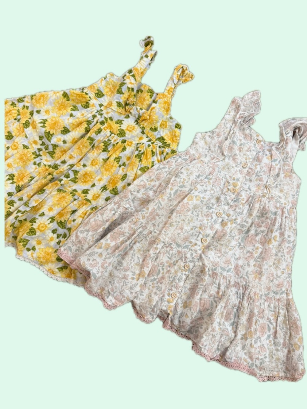4T Cottagecore Floral Sun Dress Set | Catherine Malandrino & Tahari Sunflowers